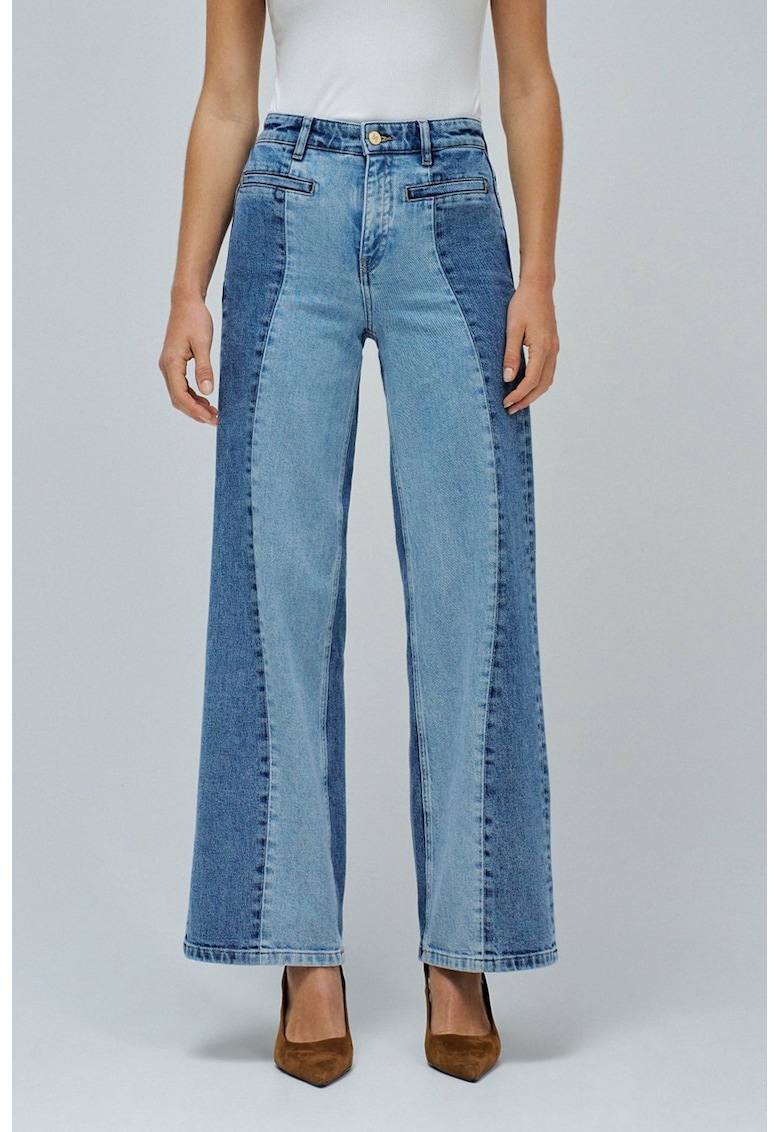 Blugi din denim cu croiala ampla