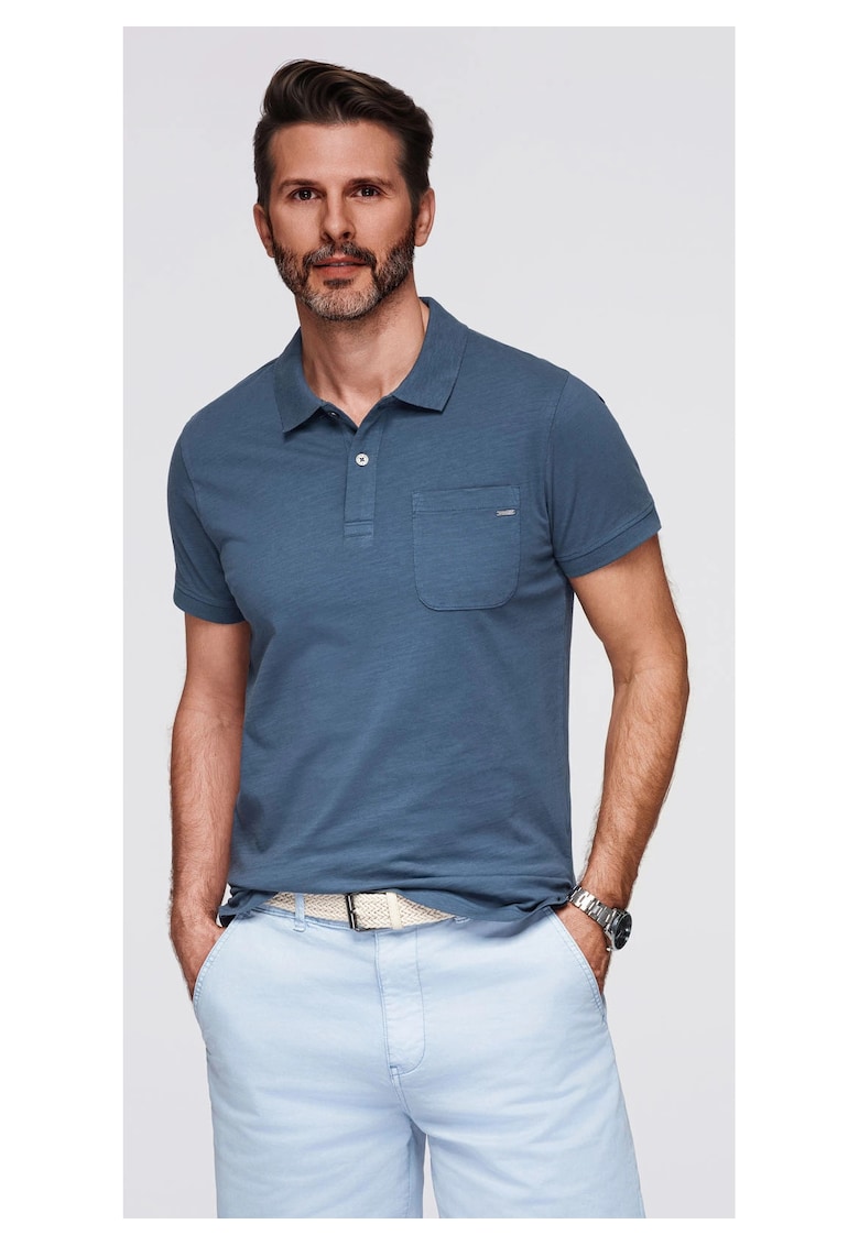 Tricou polo clasic din tricot de bumbac  OM-POWS-0142