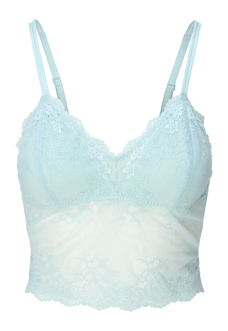 LingaDore Top crop din dantela Daily - Albastru