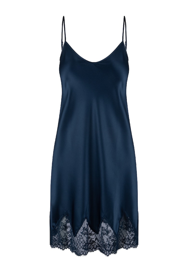 Neglijeu din satin cu bretele inguste