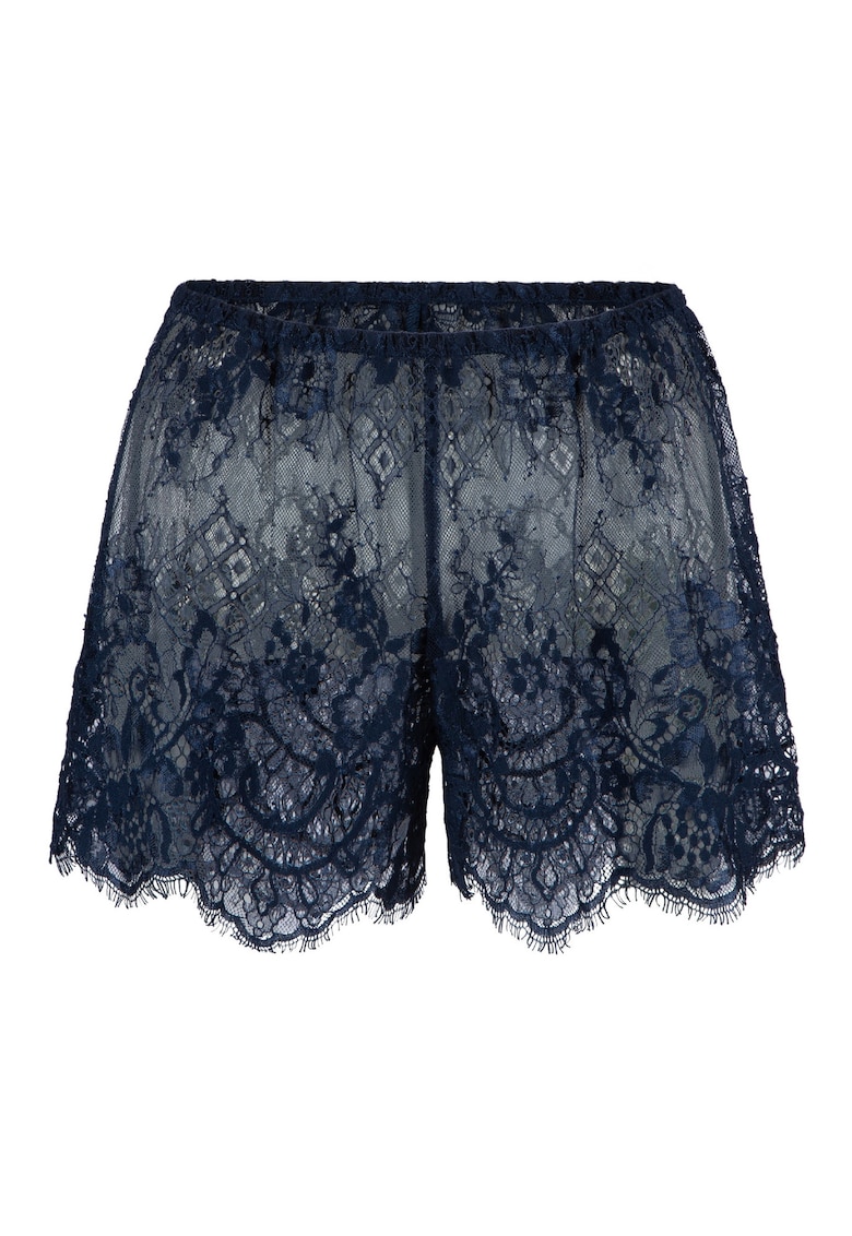 Pantaloni scurti de pijama din dantela - Bleumarin