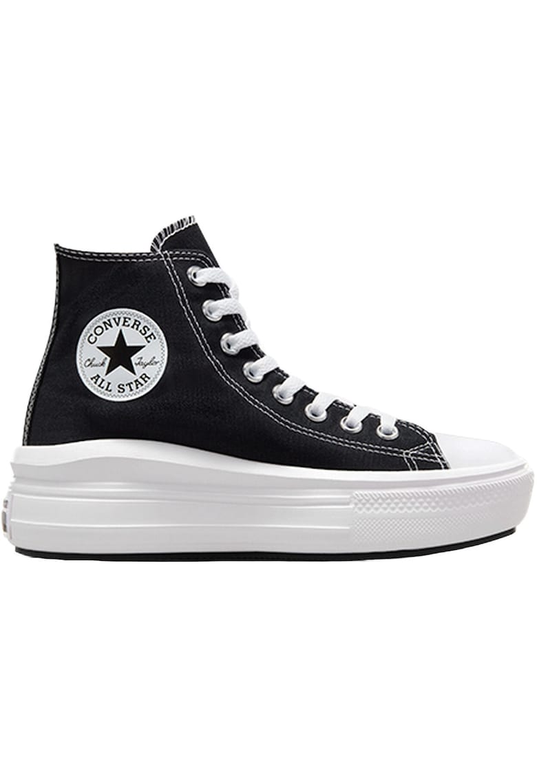 Tenisi femei Chuck Taylor All Star Move Hi 568497C23372 - Alb/Negru
