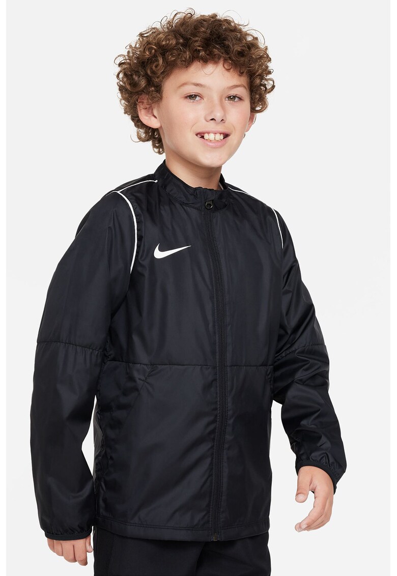 Jacheta cu logo si fermoar - pentru fotbal - Negru