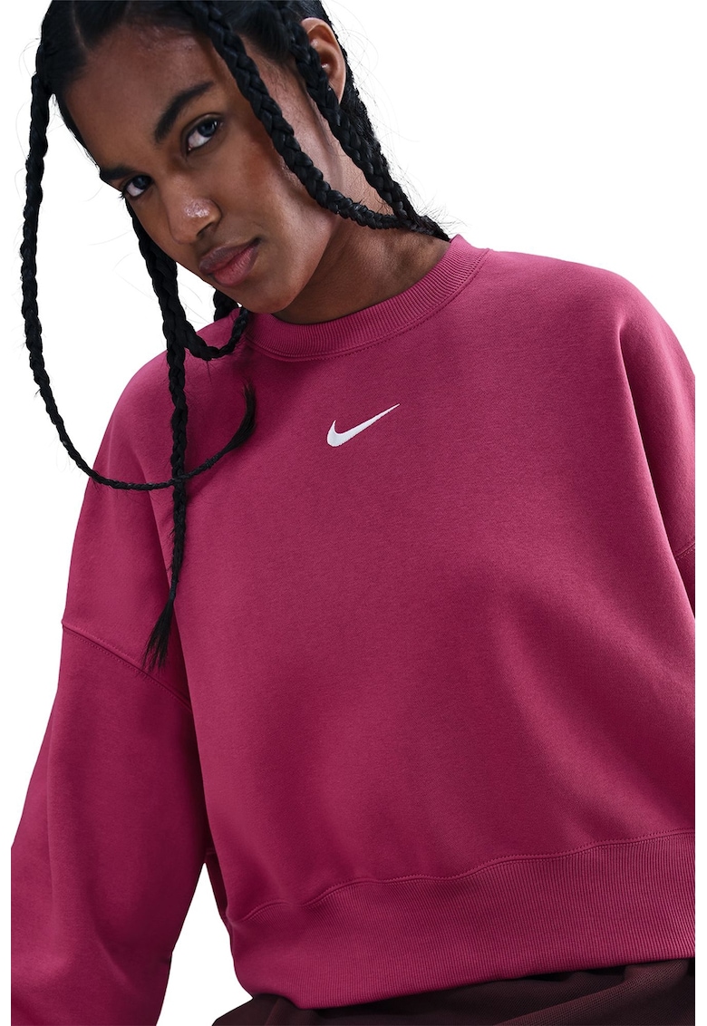 Bluza de trening lejera cu maneci cazute Phoenix - Roz aprins