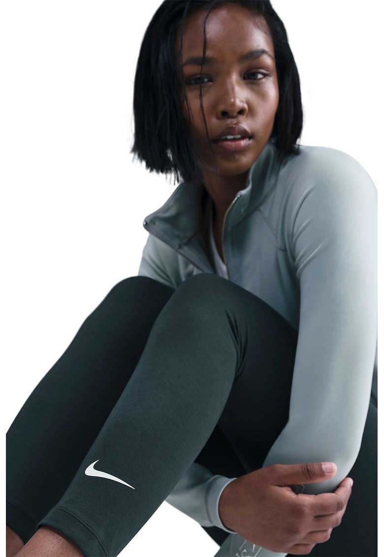 Colanti crop cu talie inalta - Verde padure