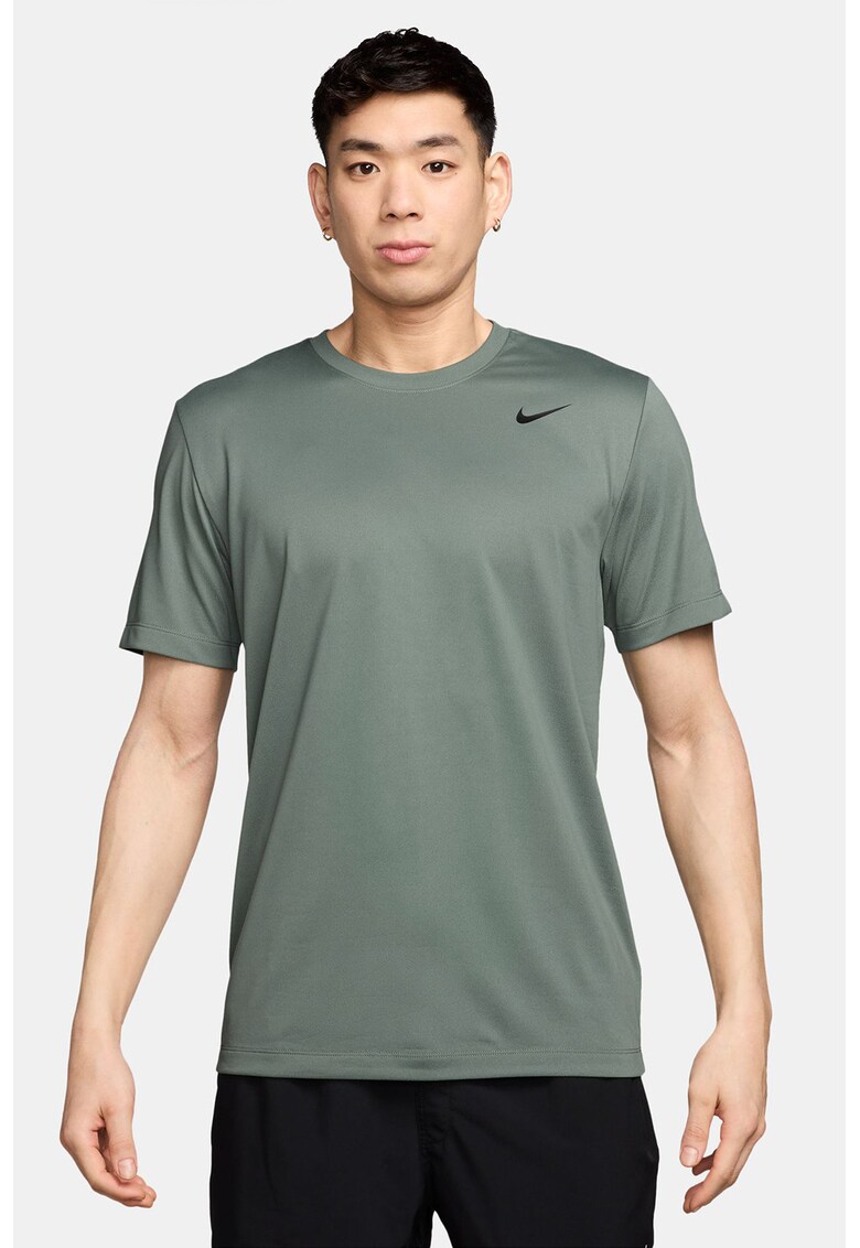 Tricou cu decolteu la baza gatului pentru fitness Legend - Verde sparanghel