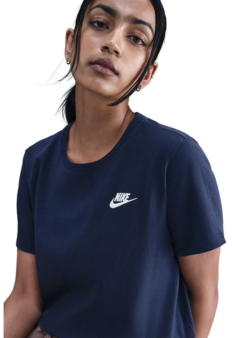 Tricou cu decolteu la baza gatului Sportswear Club Essentials - Albastru inchis