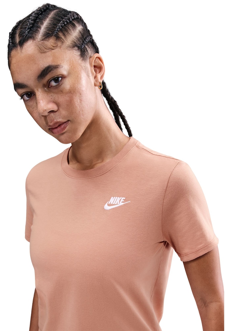 Tricou cu decolteu la baza gatului Sportswear Club Essentials - Roz somon