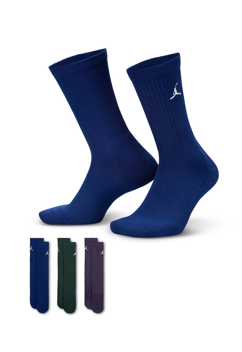 Set de sosete unisex pentru baschet - 3 perechi - Verde/Verde englez/Violet prafuit