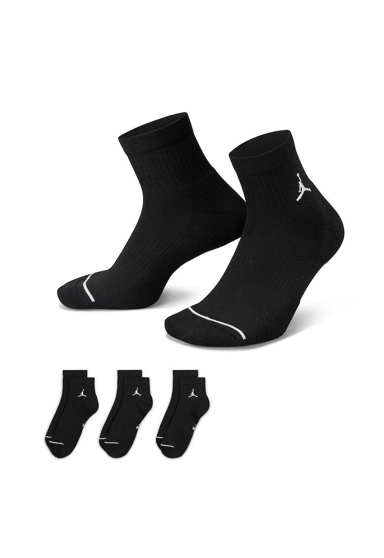 Set de sosete unisex pentru baschet - 3 perechi - Negru