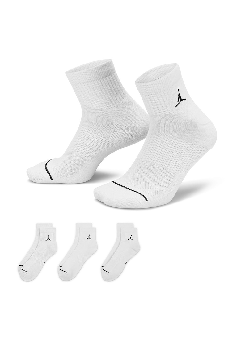 Set de sosete unisex pentru baschet - 3 perechi - Alb