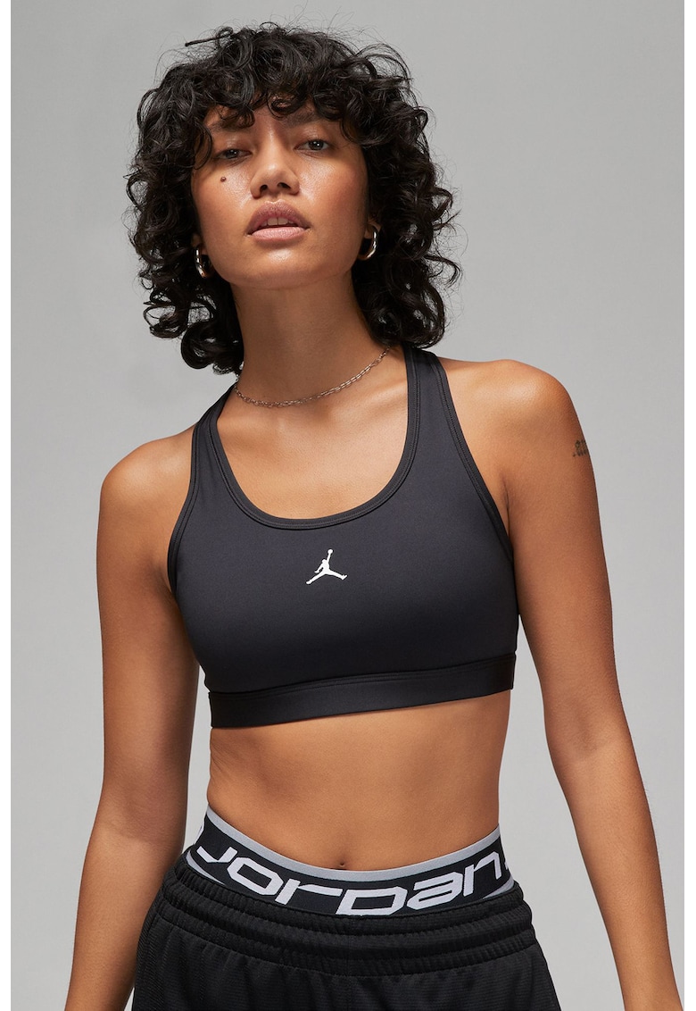 Bustiera cu logo pentru baschet - Negru