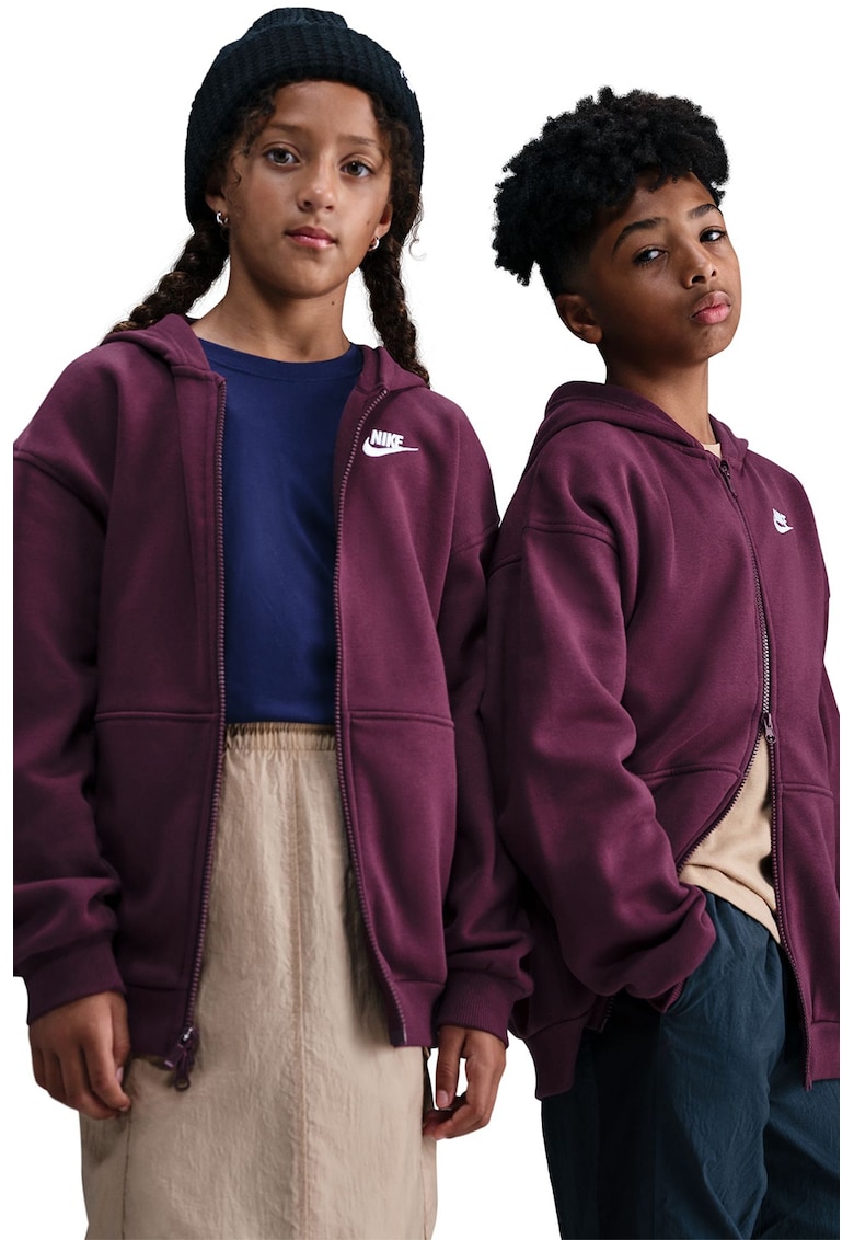 Hanorac supradimensionat cu fermoar Club