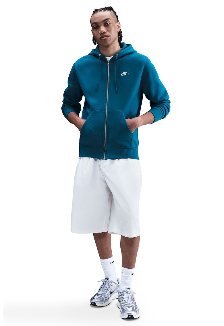 Hanorac cu logo si detaliu logo Club - Albastru petrol