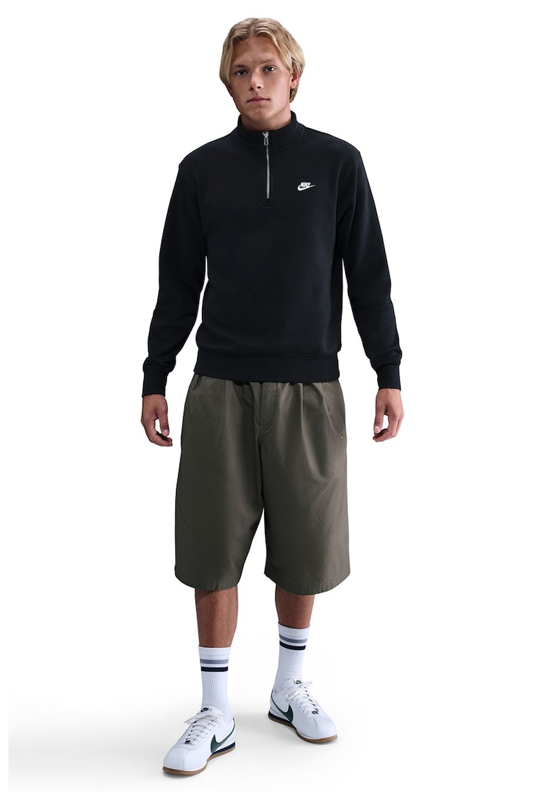 Bluza de trening cu fenta cu fermoar Club - Negru