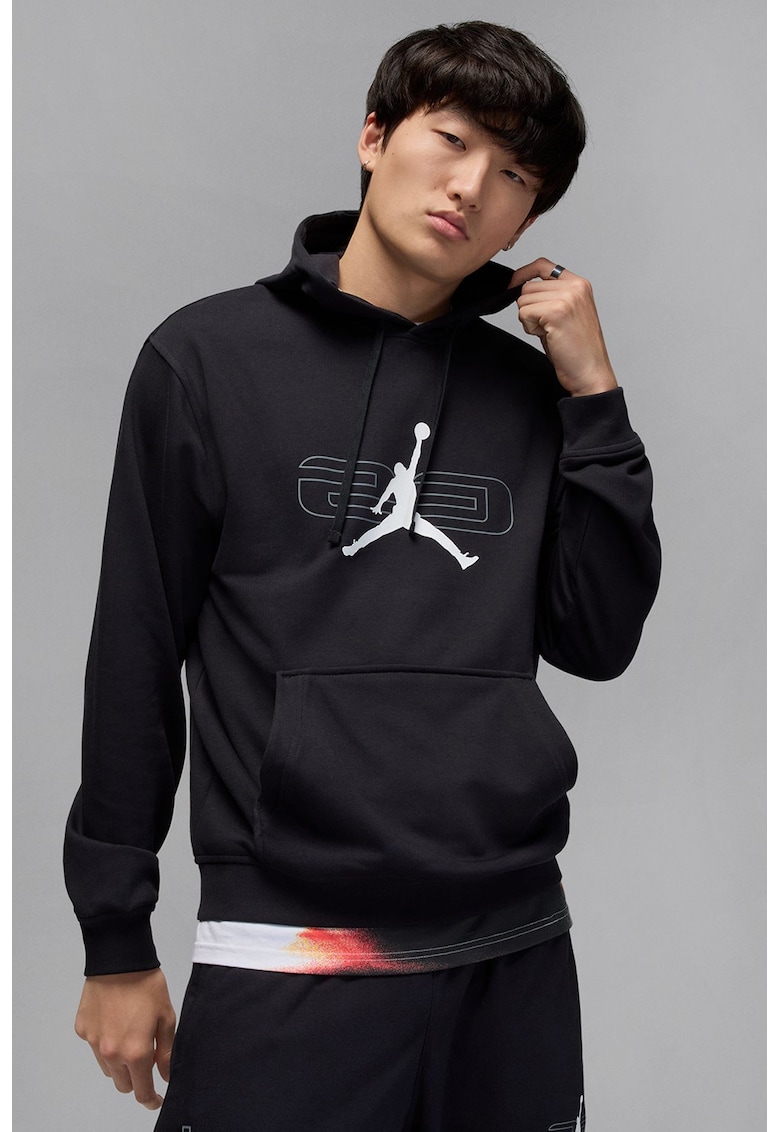 Hanorac din material fleece cu logo pentru baschet