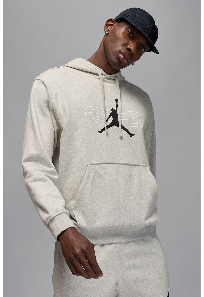 Hanorac din material fleece cu logo pentru baschet