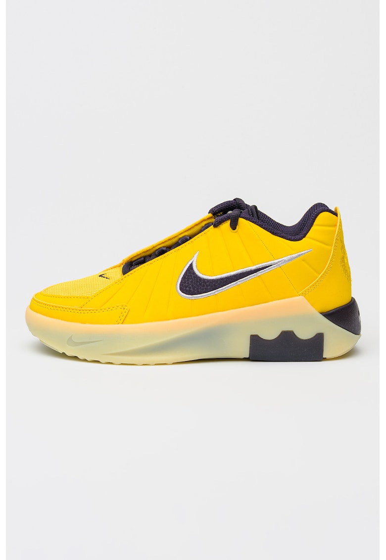 Pantofi Lebron Witness de piele ecologica cu garnituri din plasa pentru baschet - Albastru ultramarin/Galben sofran