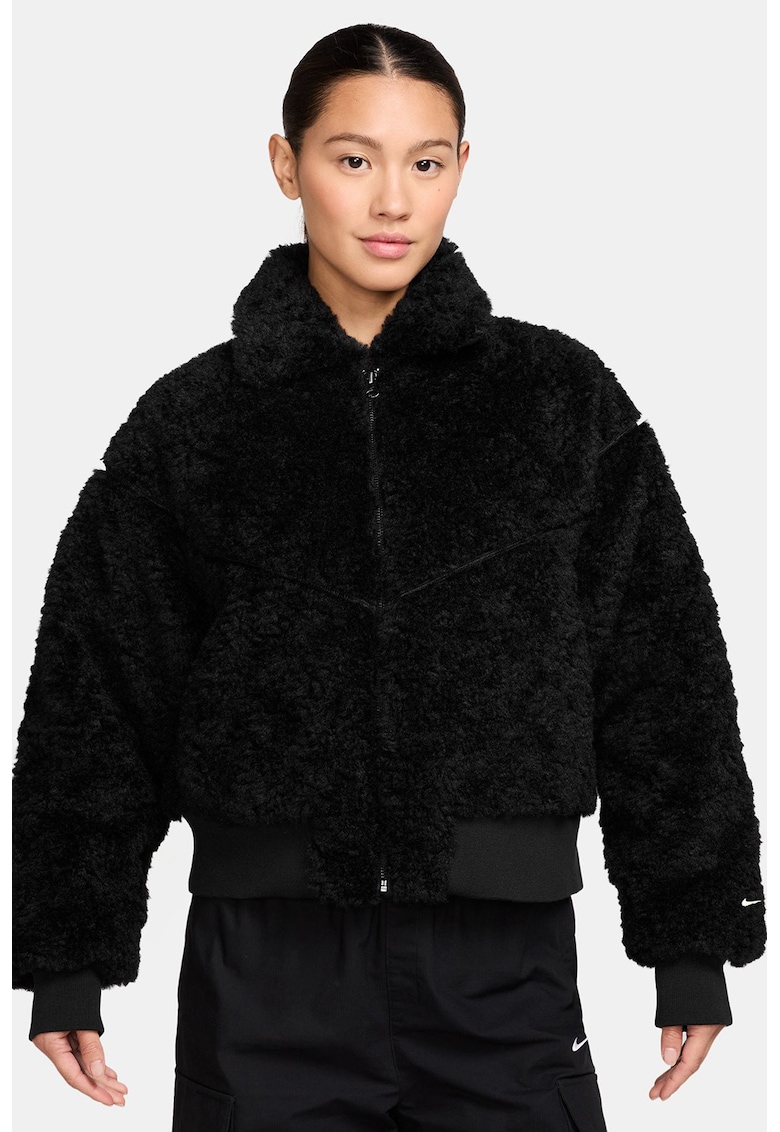 Jacheta din fleece cu buzunare laterale Sportwear