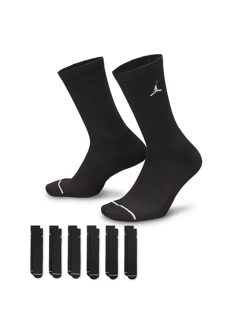 Set de sosete lungi unisex cu logo - pentru baschet - 6 perechi