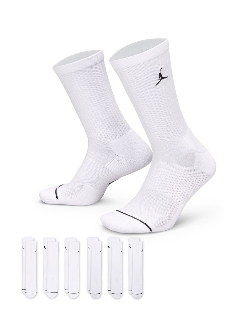 Set de sosete lungi unisex cu logo - pentru baschet - 6 perechi