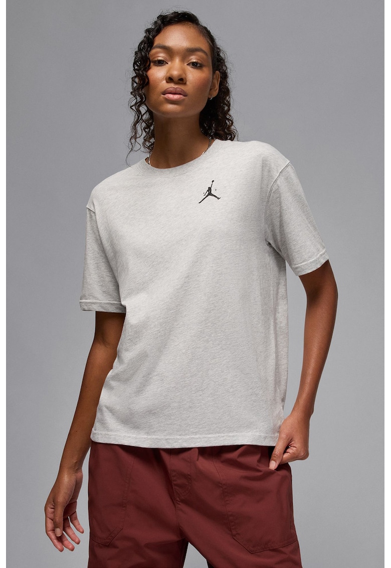 Tricou cu imprimeu logo si decolteu la baza gatului - pentru baaschet Jumpman