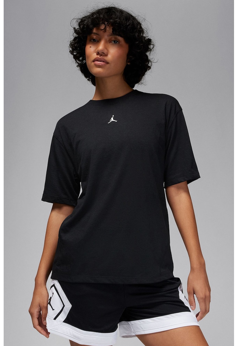 Tricou regular fit cu logo - Negru
