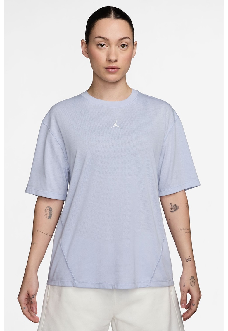 Tricou regular fit cu logo - Albastru deschis