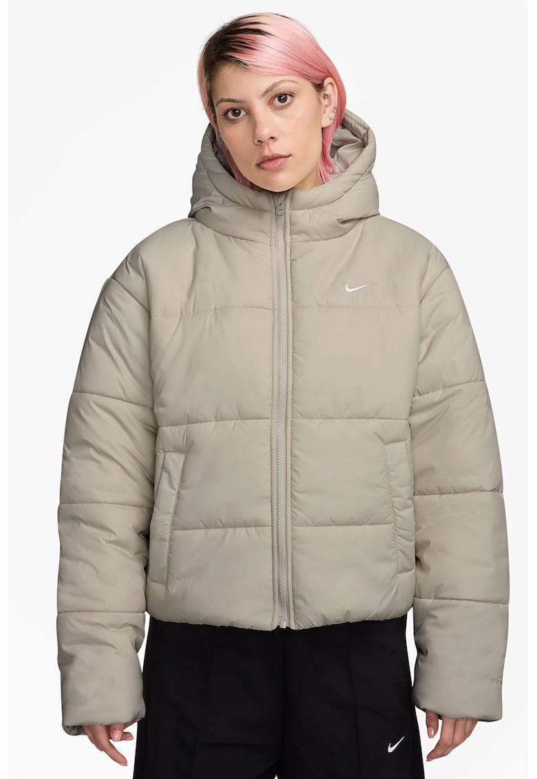 Geaca lejera cu gluga si tehnologie Therma-FIT