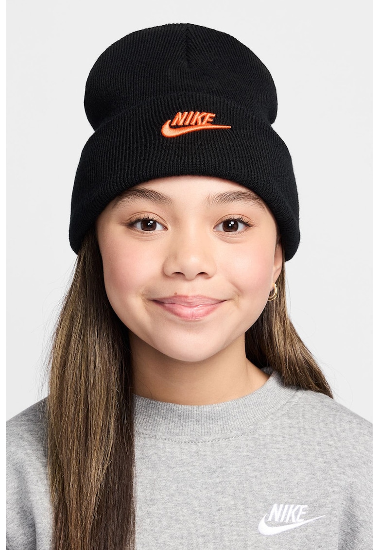 Caciula cu logo brodat Peak - Negru/Portocaliu mandarina