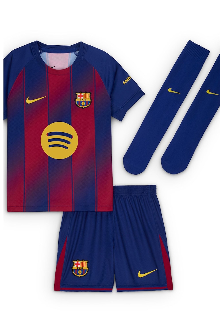 Set de tricou - pantaloni scurti si sosete lungi unisex pentru fotbal FCB - 3 piese