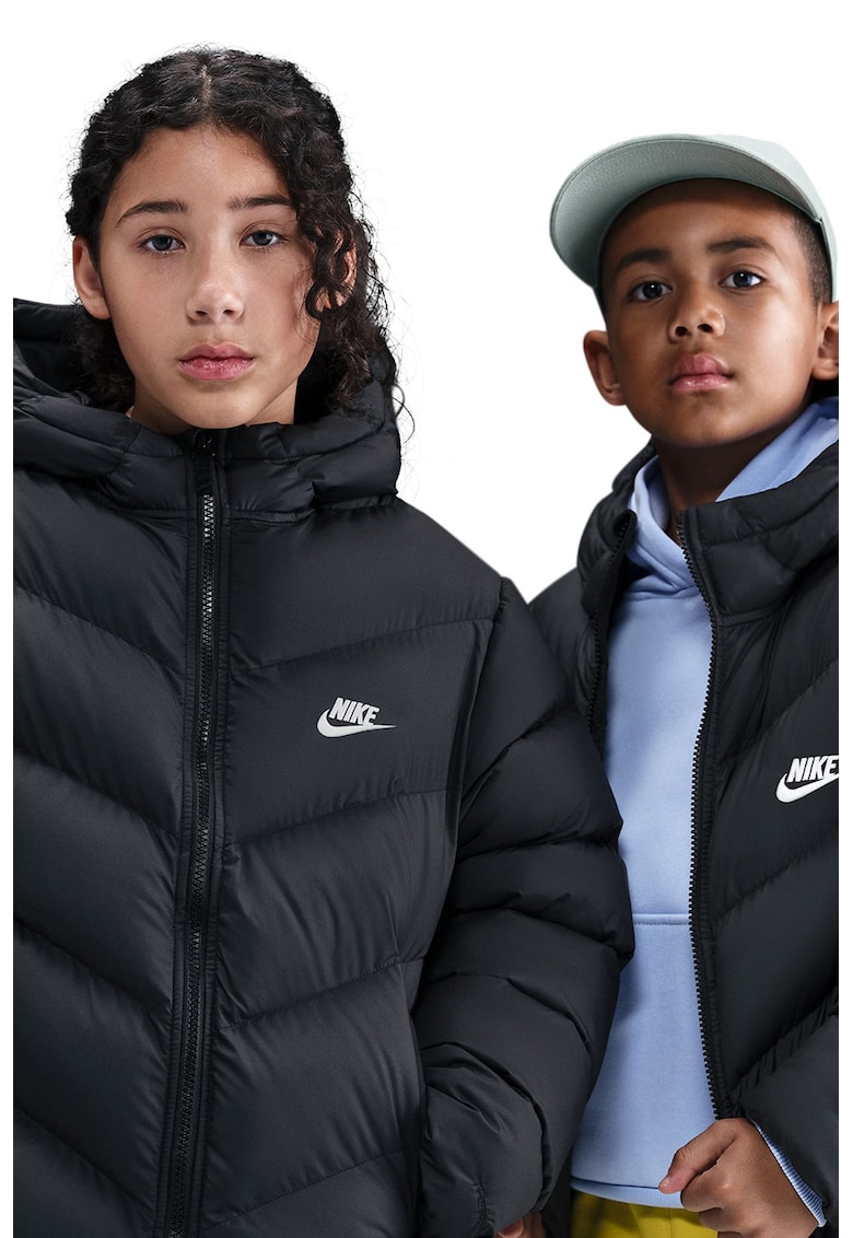 Geaca lejera cu vatelina si logo