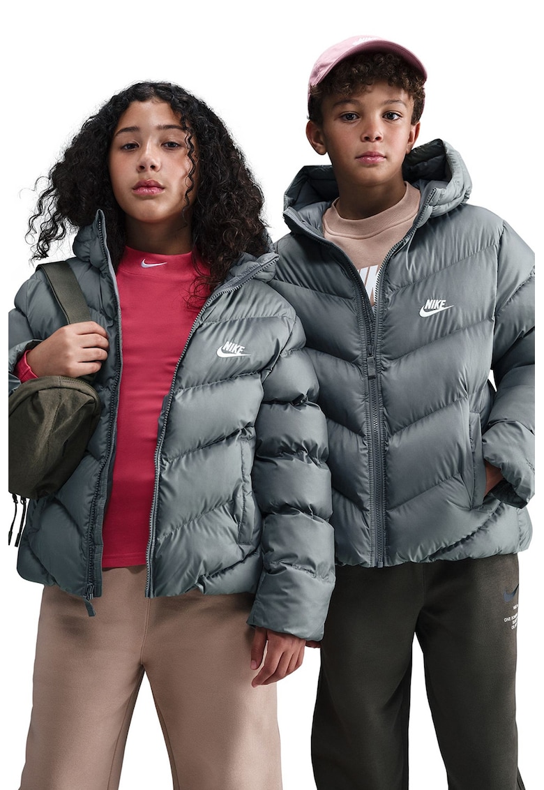 Geaca lejera cu vatelina si logo