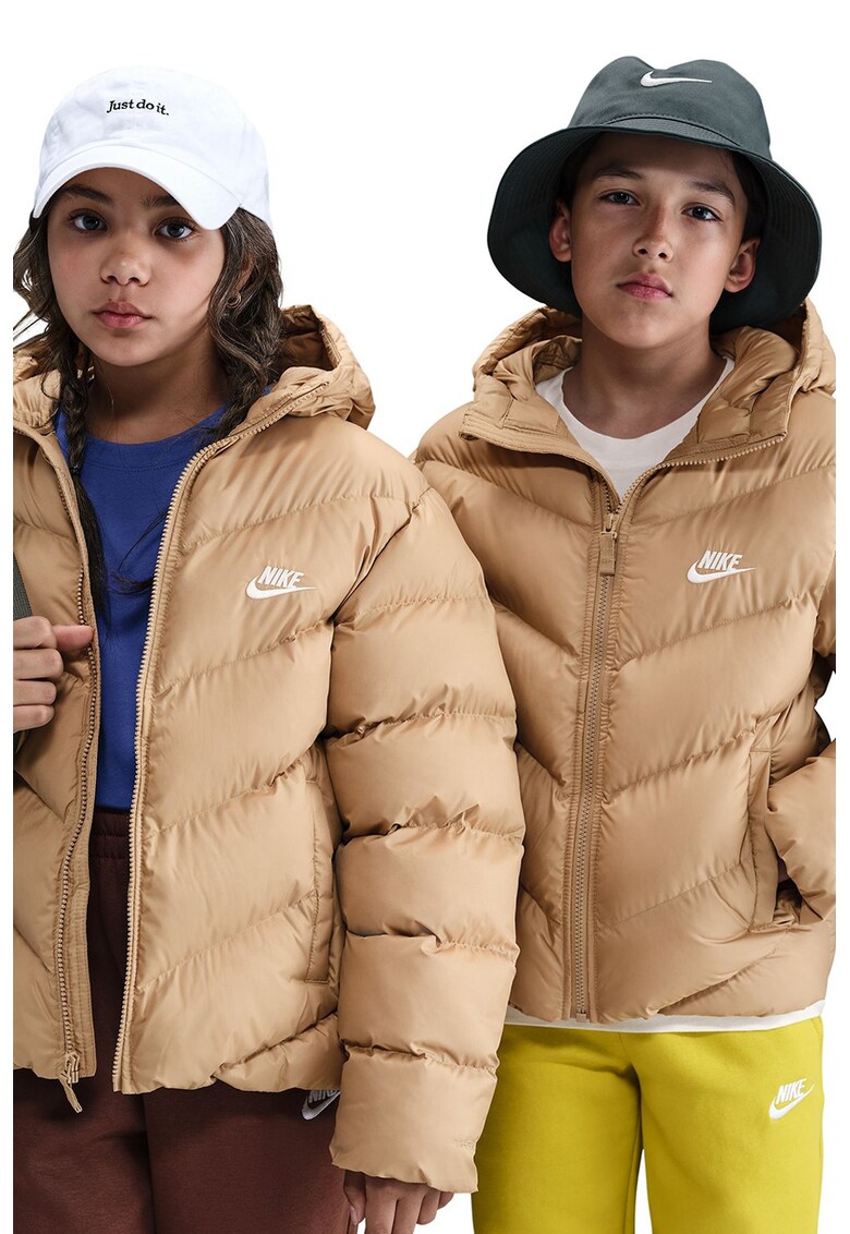 Geaca lejera cu vatelina si logo