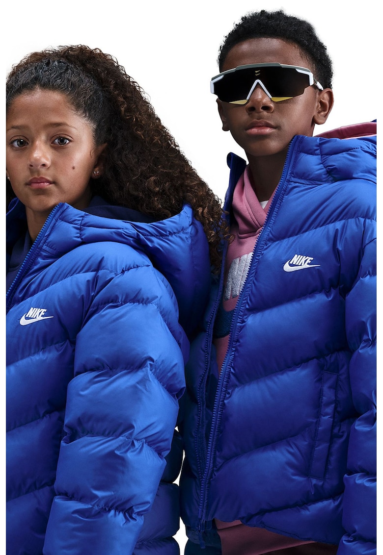 Geaca lejera cu vatelina si logo