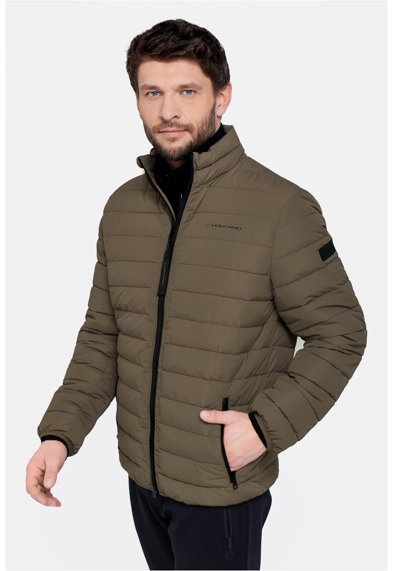 Jacheta de tranzitie matlasata - guler ridicat - sac de compresie - fibra Sorona - J-Benz - Maro - Maro