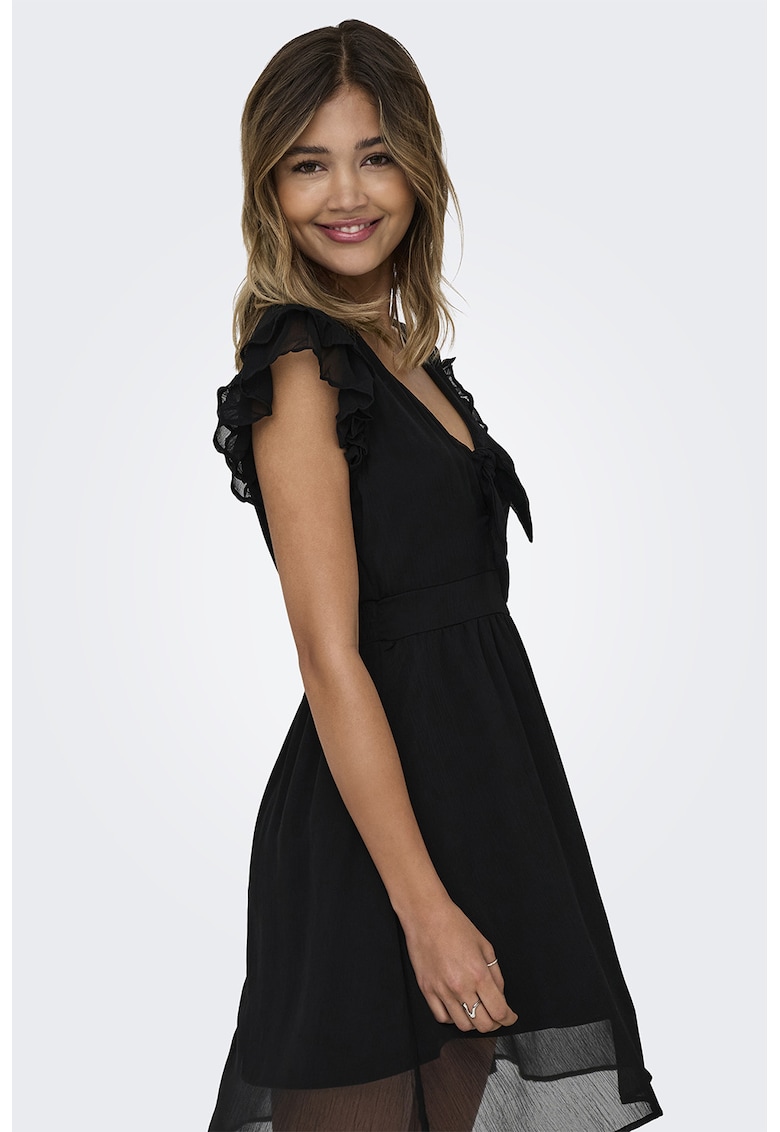 Rochie cu decolteu in V Peekaboo - Negru