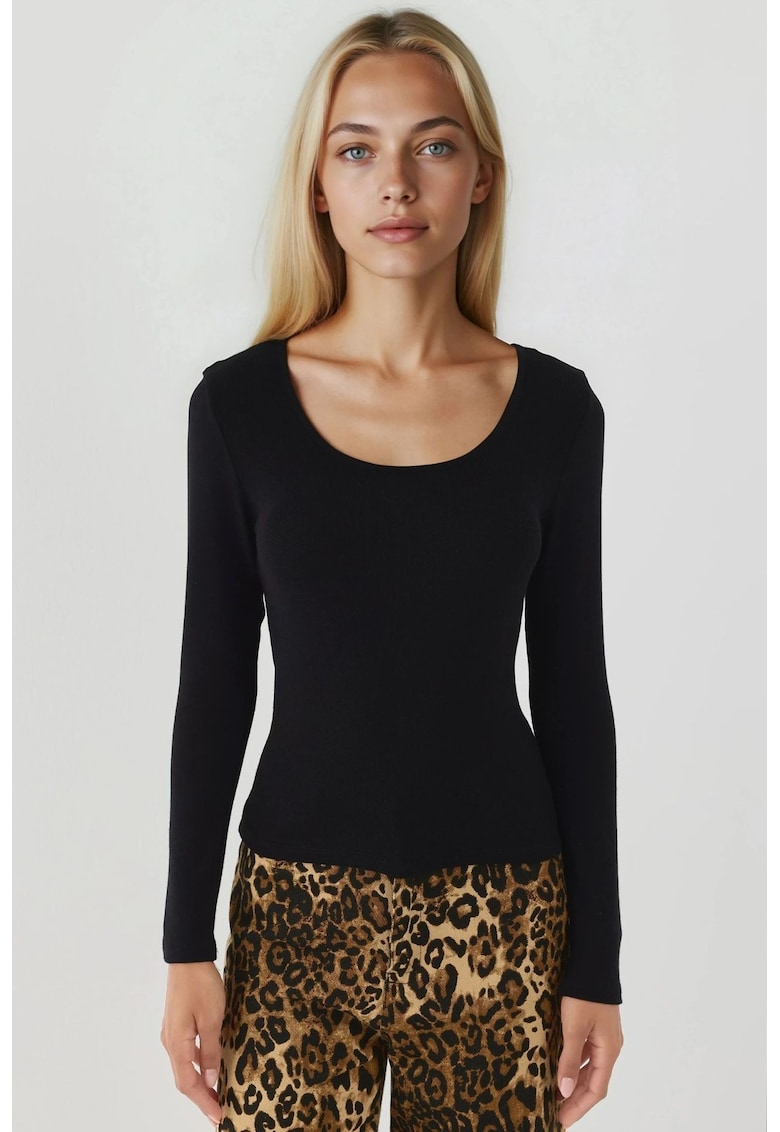 Bluza dama tricot - Negru