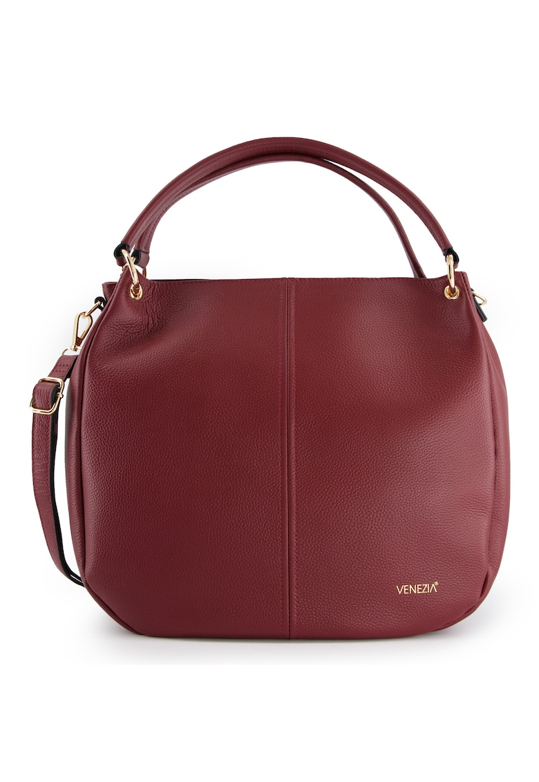 Geanta de umar model Shopper - piele naturala - bordou - 36x32x14cm - curea detasabila - 2 buzunare interioare - 1 buzunar exterior Geanta de umar model Shopper - piele naturala - bordou - 36x32x14cm - curea detasabila - 2 buzunare interioare - 1 buzunar exterior
