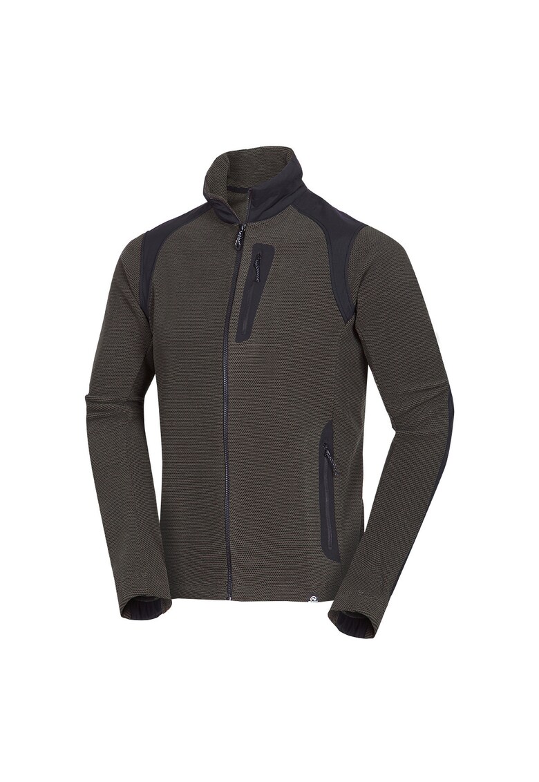 Bluza de trening cu fermoar pentru trekking Szymon - Verde inchis
