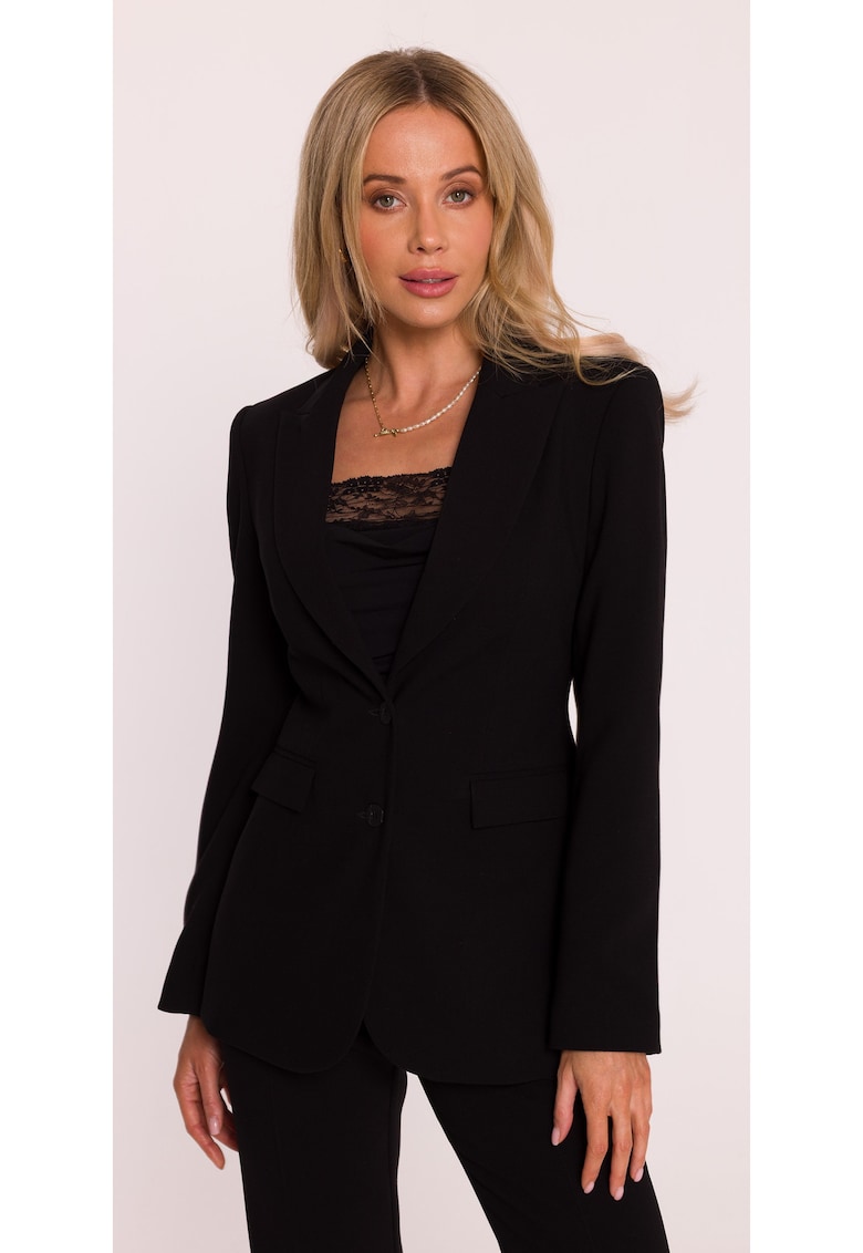 Jacheta S417 jacheta clasica cu nasturi - guler clasic cu captusita maneci lungi