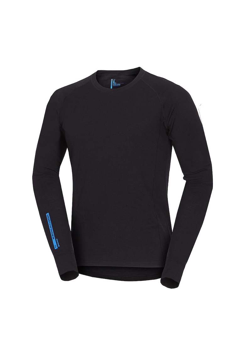 Tricou merino pentru bărbați - strat de bază ED - Negru