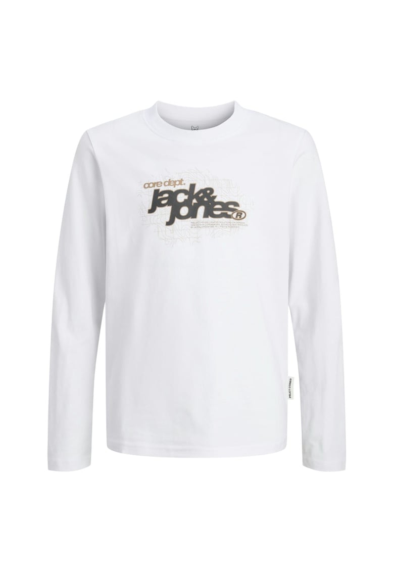Jack & Jones Bluza JACK &JONES Grid Branding Crew JNR 50464 - Alb