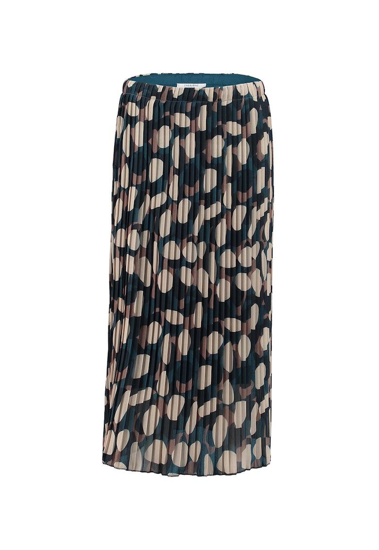 Fusta midi cu model si pliuri