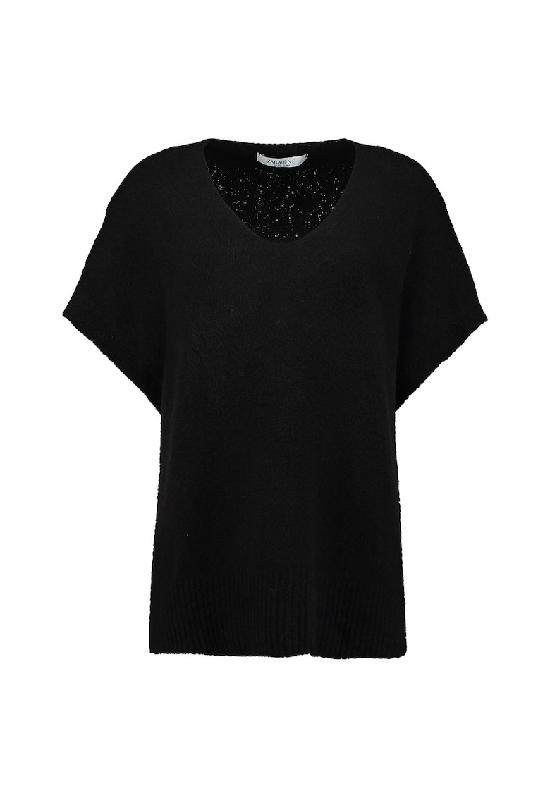 Bluza lejera cu maneci scurte - Negru