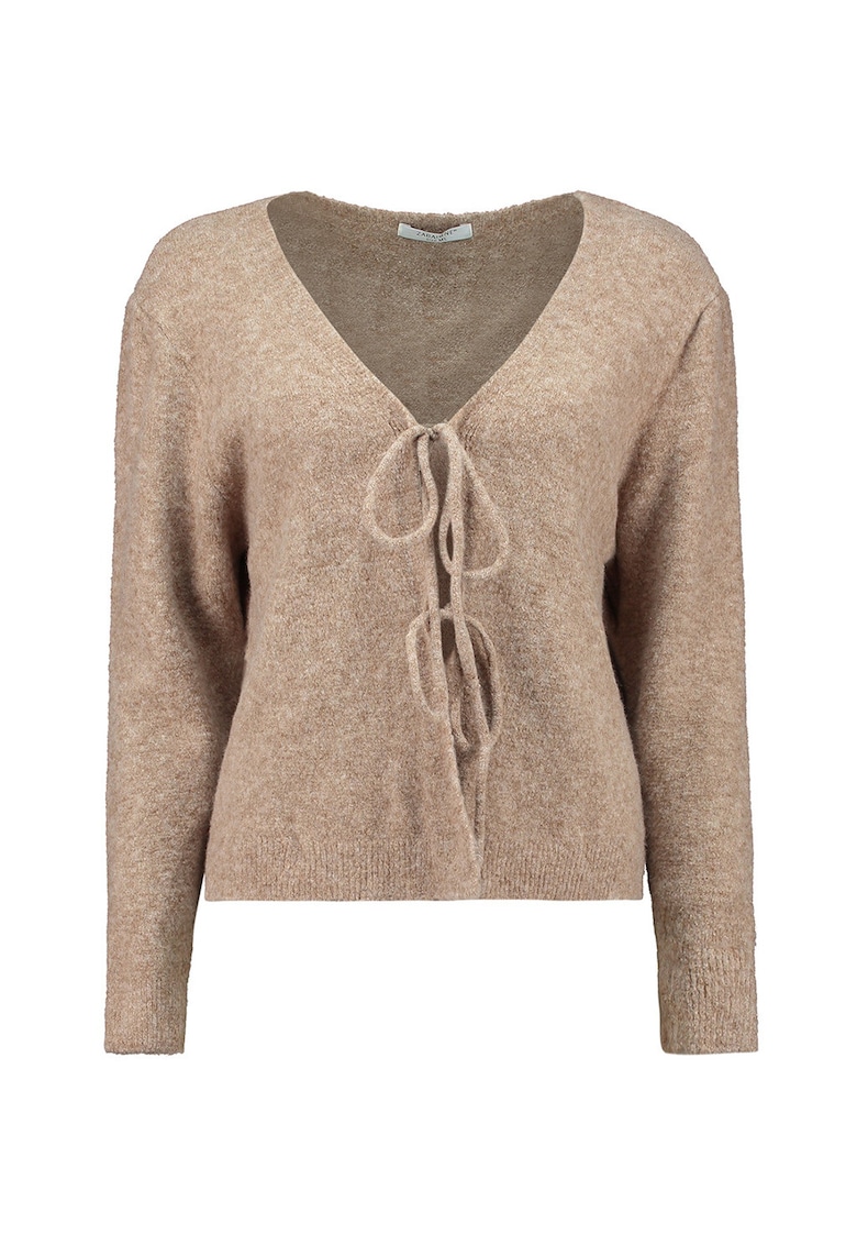 Pulover slim fit cu decolteu in V