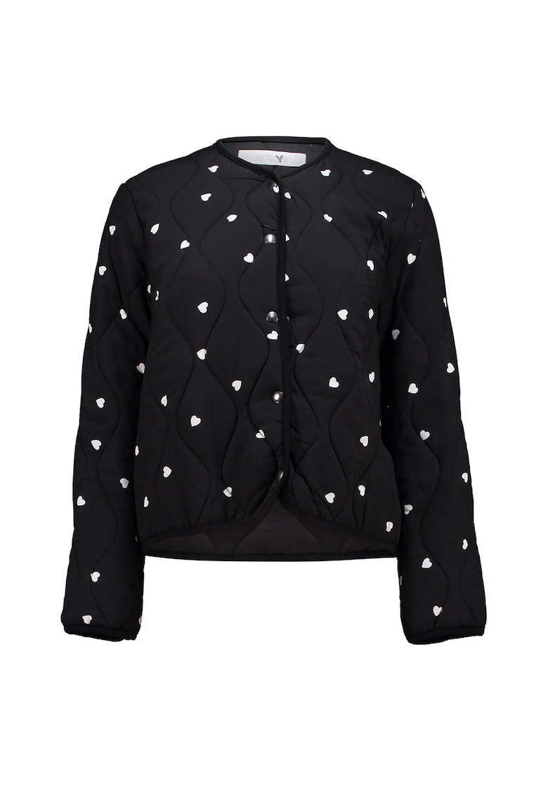 Jacheta matlasata cu imprimeu cu inimi