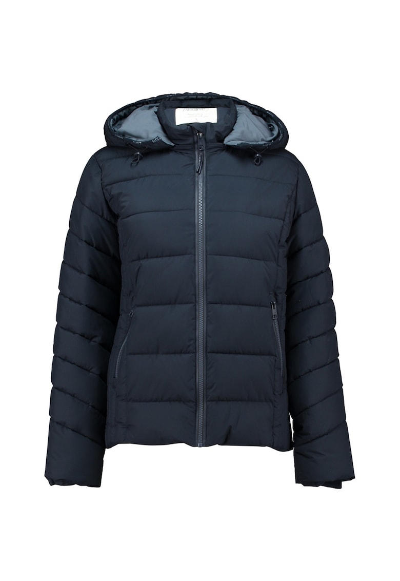 Geaca cu vatelina si gluga - Bleumarin