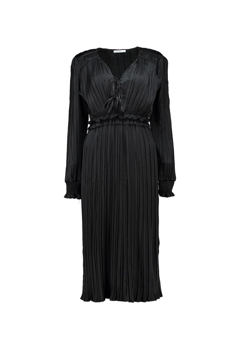 Rochie midi plisata de satin