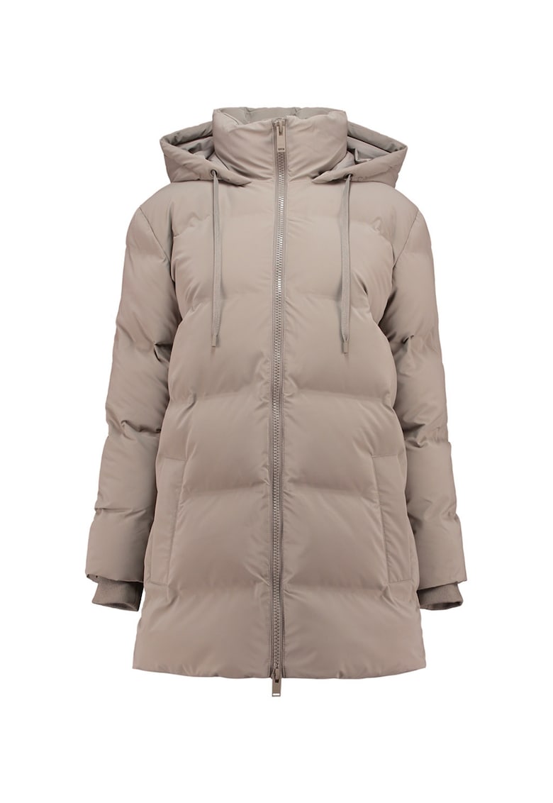 Geaca lunga matlasata cu gluga